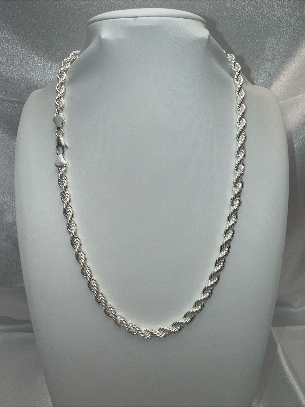 20” 925 Silver-Filled Rope Chain Necklace – 5.2mm